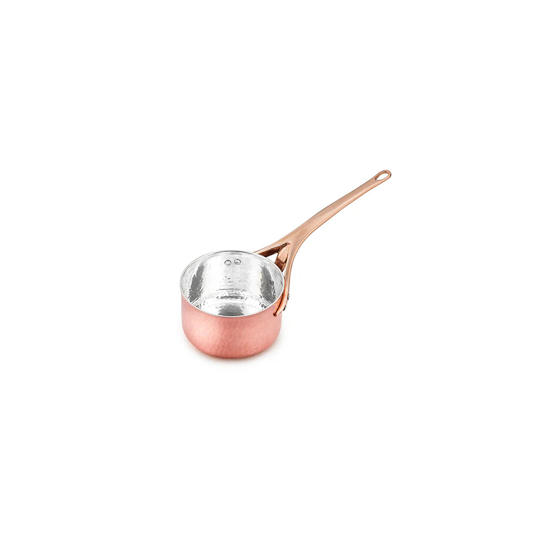 Copper Flat Bottomed Saucepan
