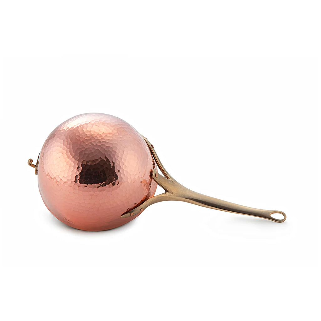 Unlined Copper Round Bottomed Flat Pan