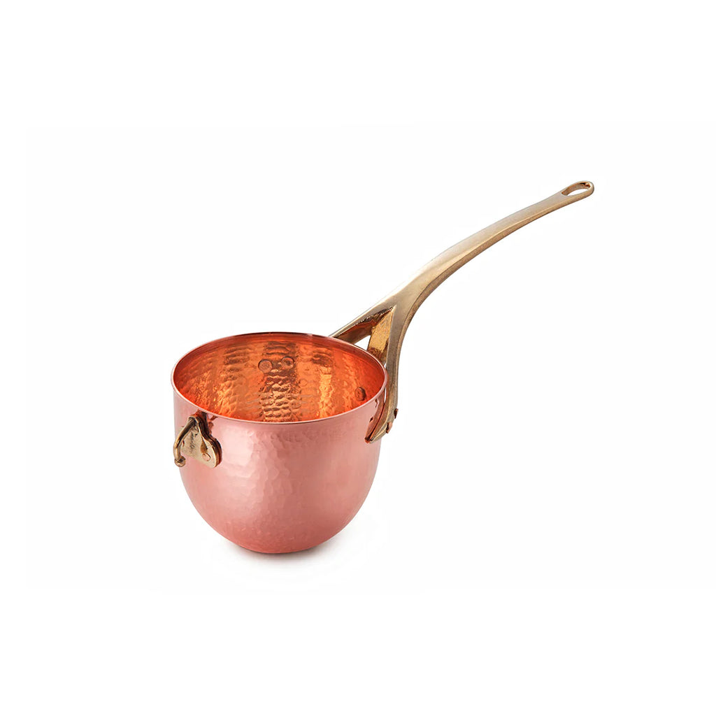 Unlined Copper Round Bottomed Flat Pan